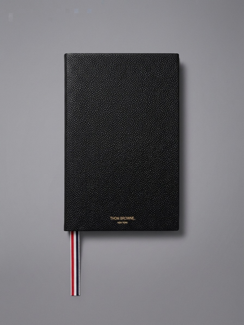 Thom Browne Black Pebbled Leather Notebook